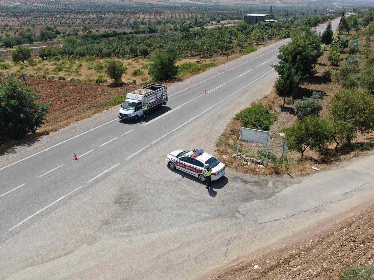 Kilis'te Dron Destekli Trafik Denetimi