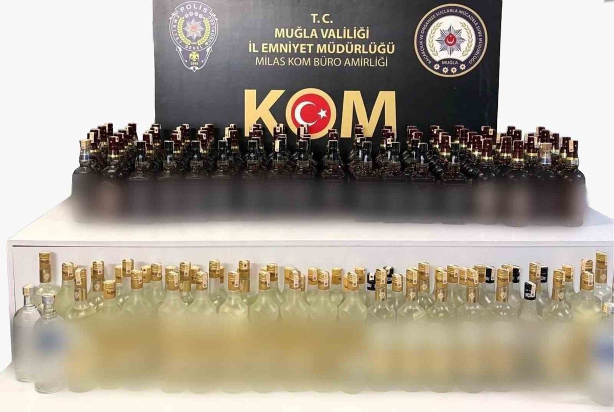 Milas'ta Kaçak Alkollü İçki Operasyonu