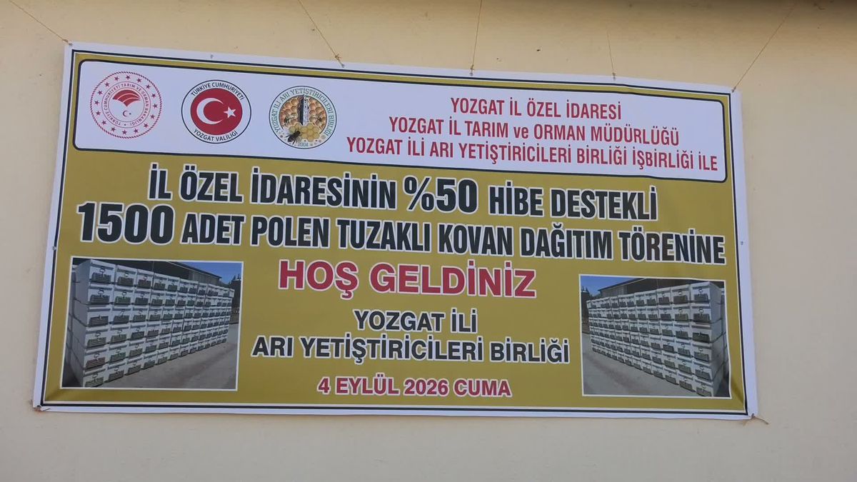 Yozgat'ta 100 arıcıya 1500 polen tuzaklı kovan dağıtıldı