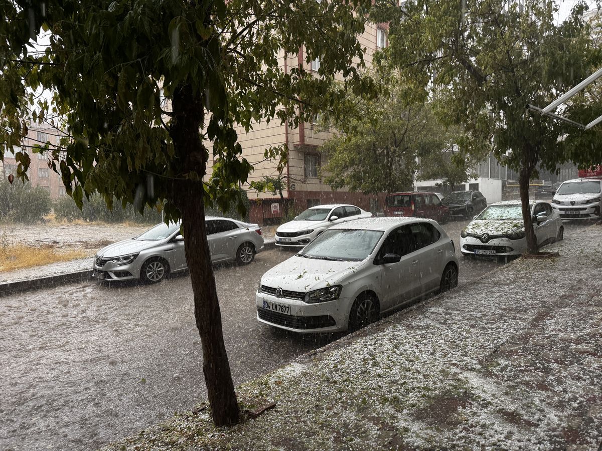 Elazığ'da Sağanak ve Dolu Hayatı Olumsuz Etkiledi