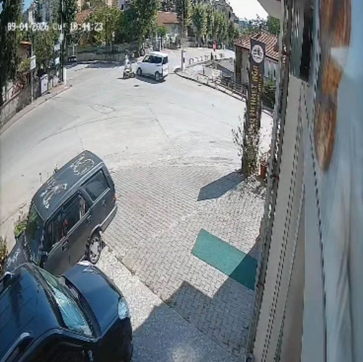 Safranbolu'da Motosiklet Kaza Anı Kamerada