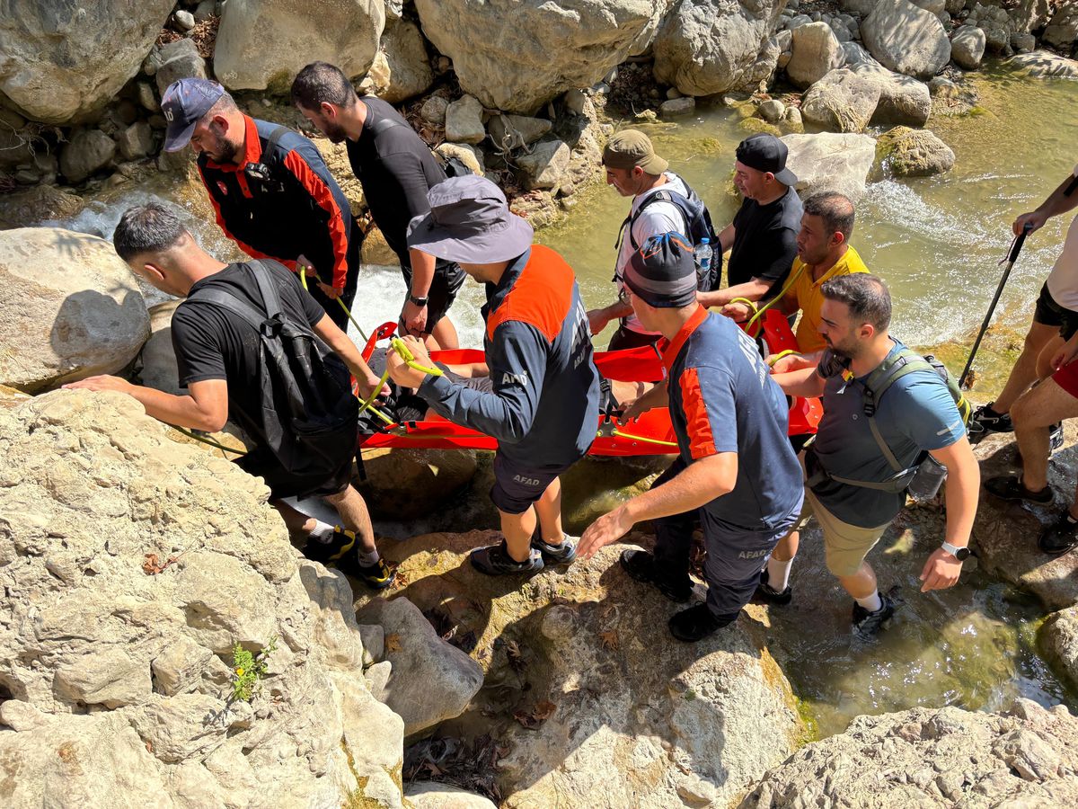 Kahramanmaraş'ta Şelale Kanyonu'na Düşen Kişi Kurtarıldı