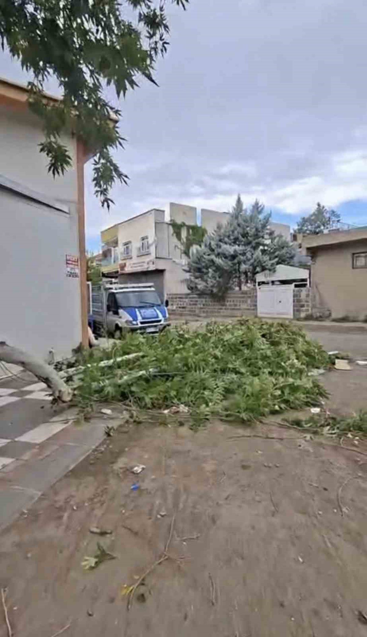 Siverek'te Ani Fırtına Panik Yarattı