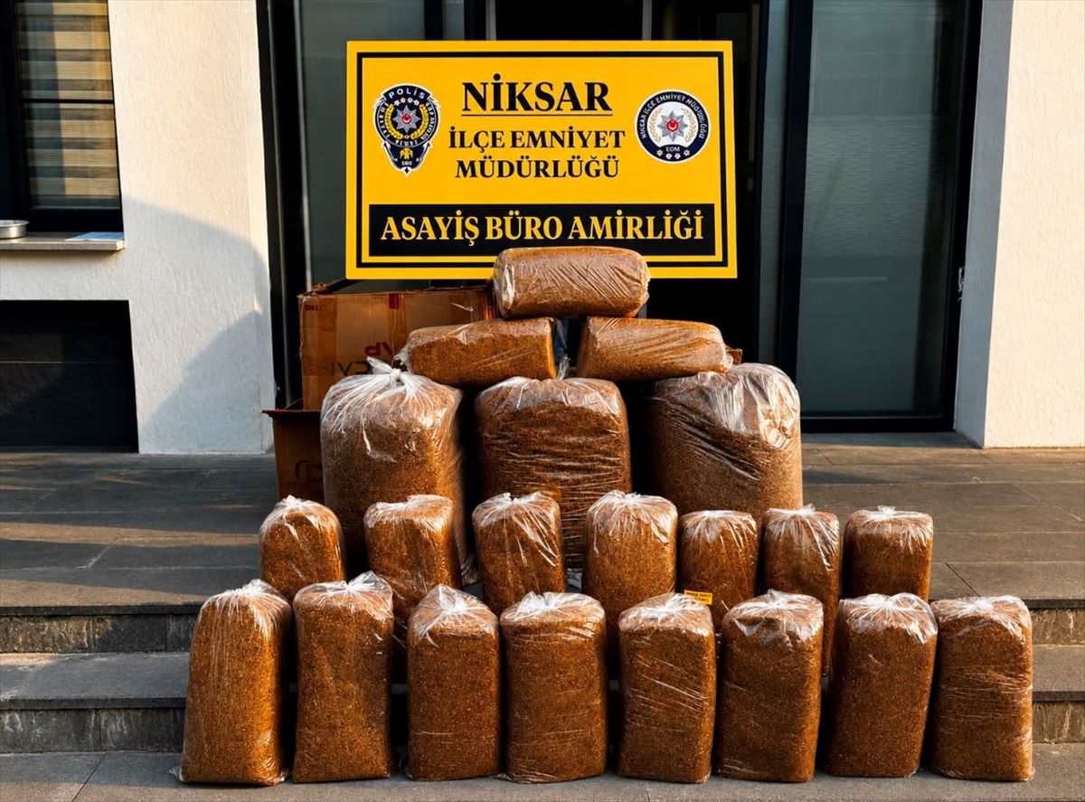 Niksar'da Kaçak Tütün Operasyonu