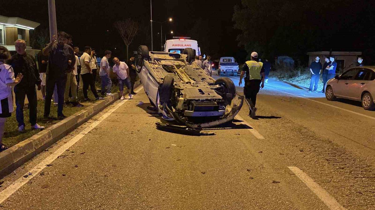 İnegöl'de Feci Kaza: Takla Atan Otomobilde 2 Yaralı