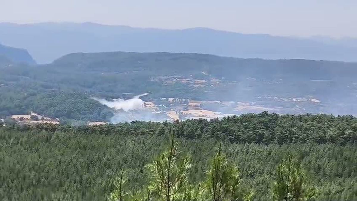 Muğla’da orman yangınını kontrol altına alma çalışmaları sürüyor