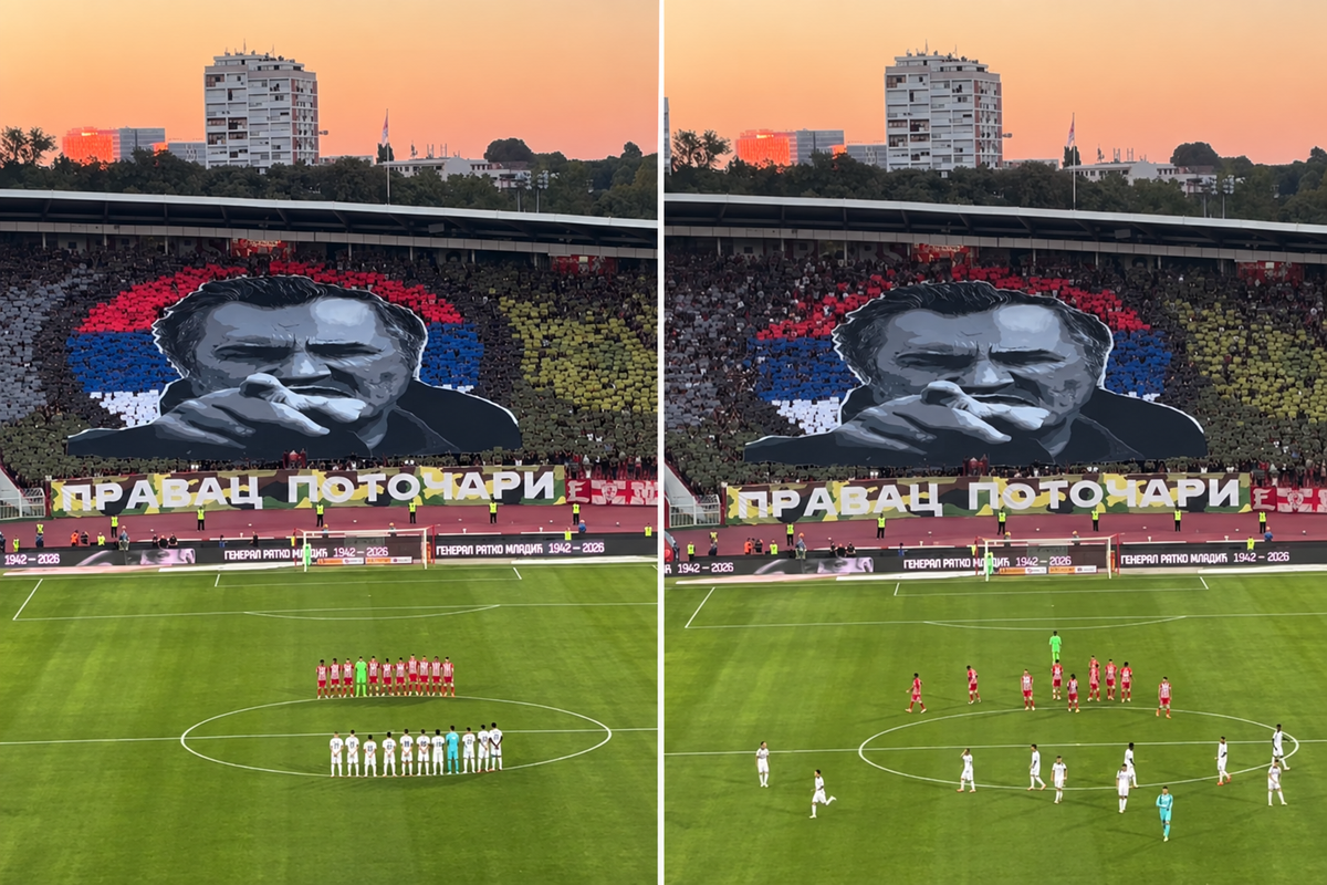 Sırbistan’da skandal! Kızılyıldız tribünlerinden “Bosna Kasabı” Mladiç’e özel koreografi