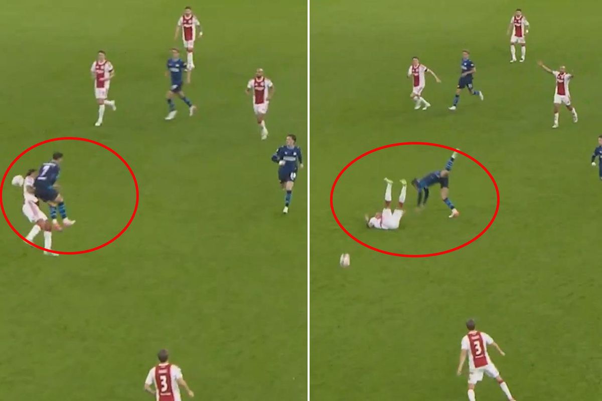 Skandal faul! Rakibin akciğeri ve boynu ezildi, VAR devreye bile girmedi