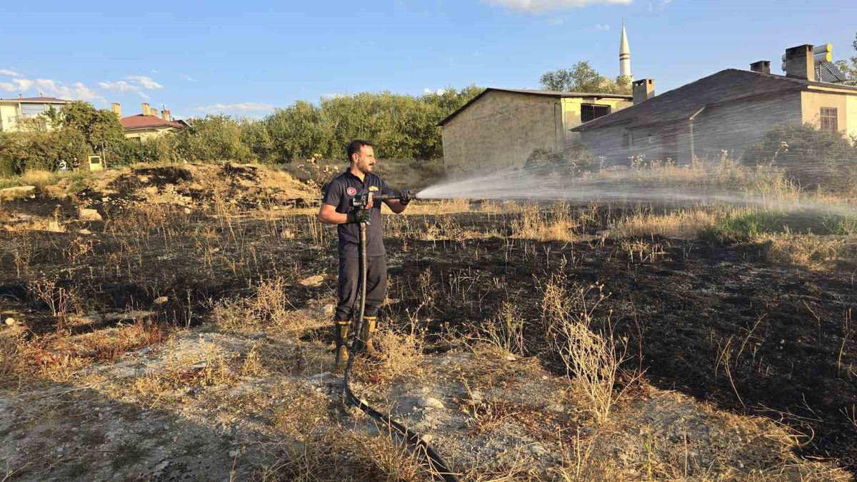 Van'da örtü yangını kontrol altına alındı