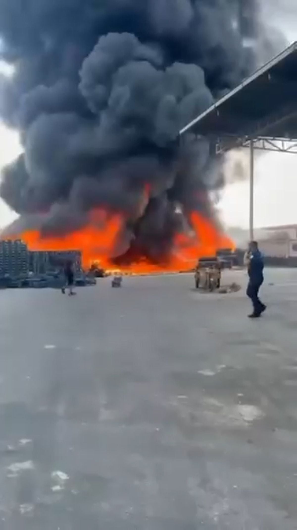 Adana’da sebze halinde yangın