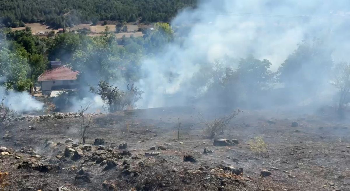 Karabük’te korkutan anız yangını büyümeden söndürüldü