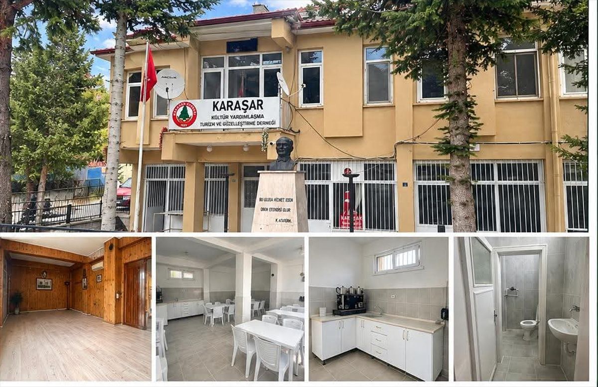 Karaşar'daki eski belediye binası dernek merkezine dönüştürüldü