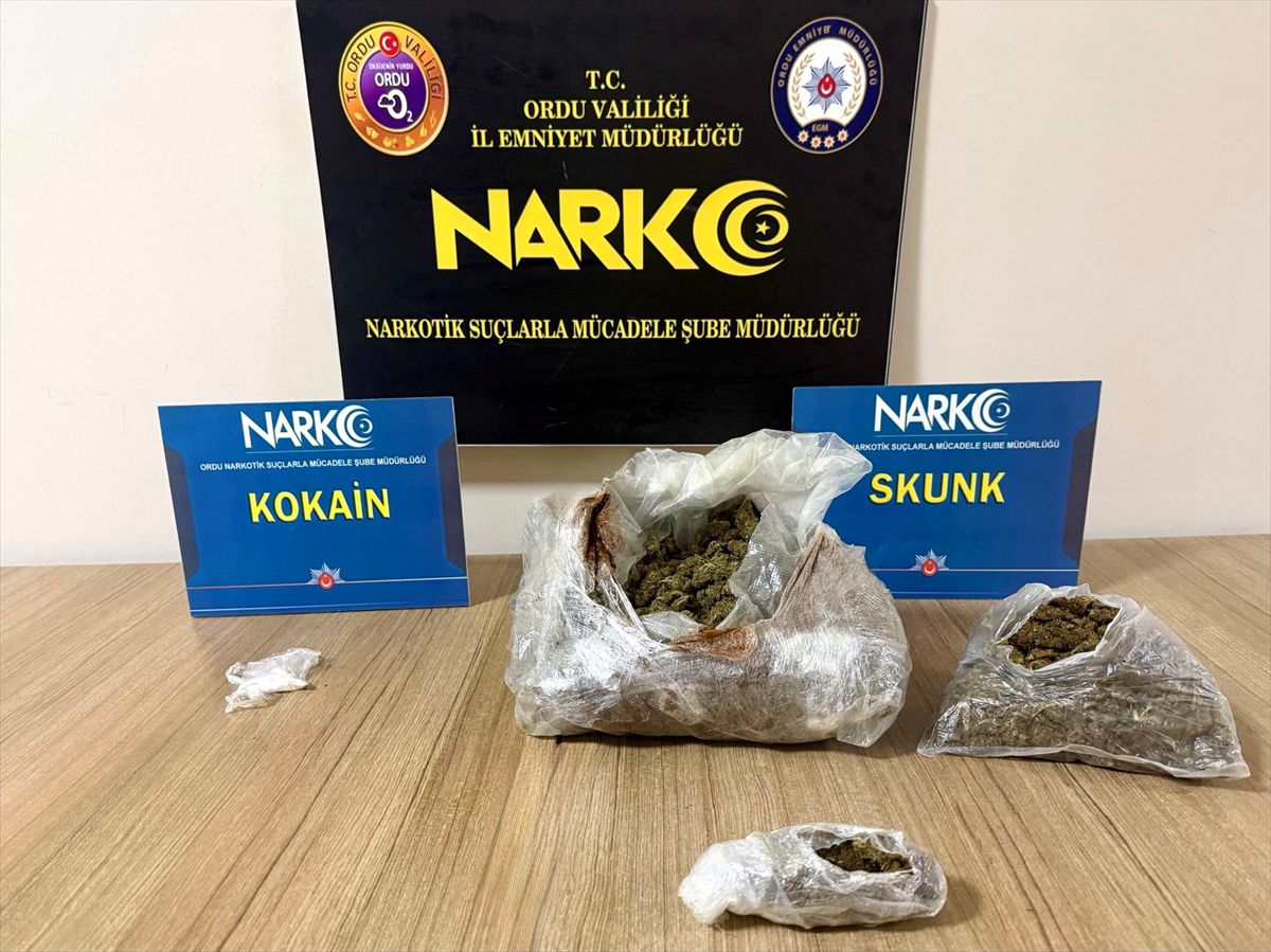 Ordu’da uyuşturucu operasyonunda 2 şüpheli tutuklandı