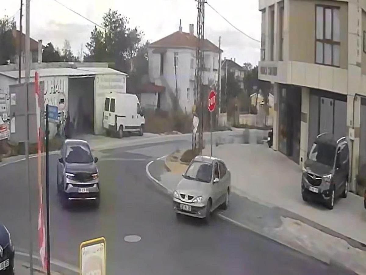 Otomobille çarptığı 'dur' tabelasını yerinden sökmeye çalıştı