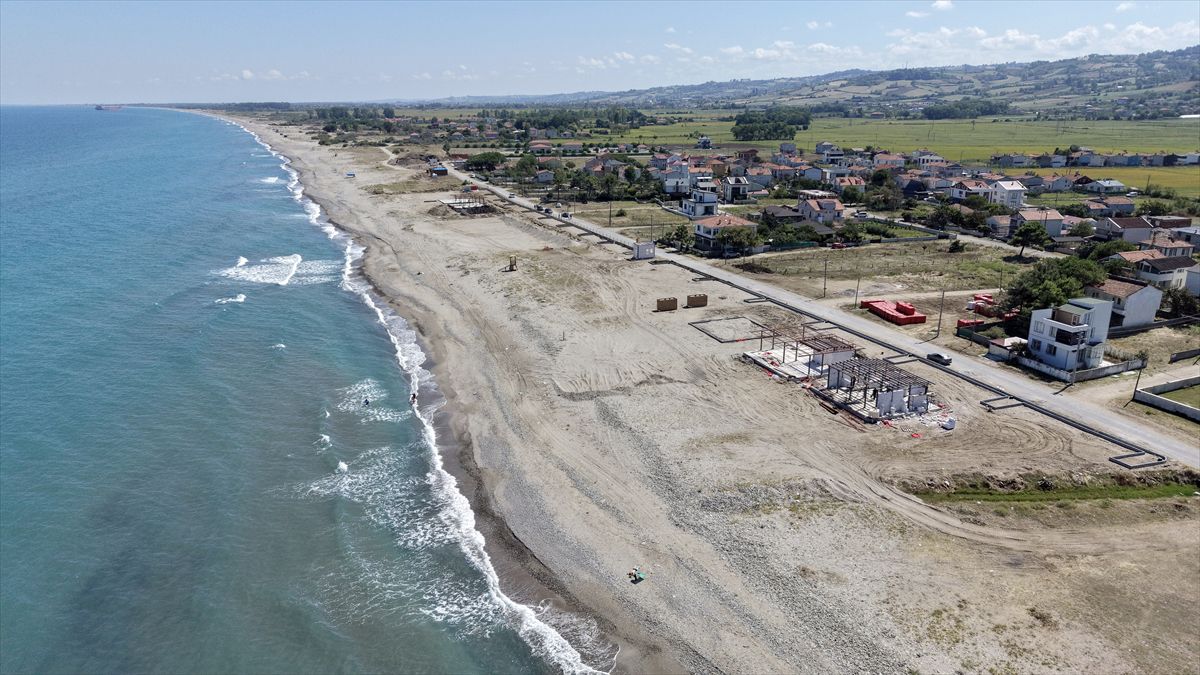 Samsun'da 5 yıldızlı halk plajının yapımı devam ediyor