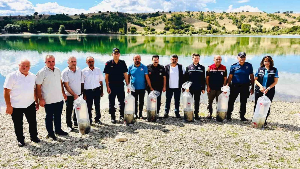 Uluköy Barajı’na 75 bin sazan yavrusu bırakıldı