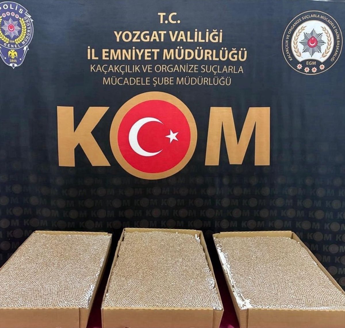 Yozgat'ta 15 bin dolu makaron ele geçirildi