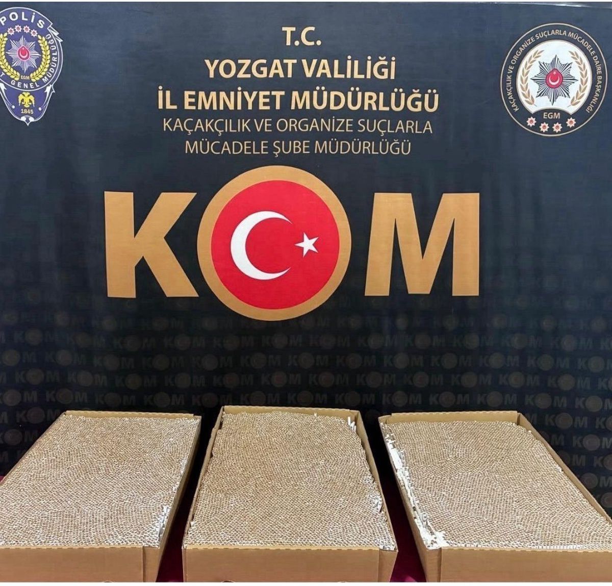 Yozgat’ta doldurulmuş makaron ele geçirildi
