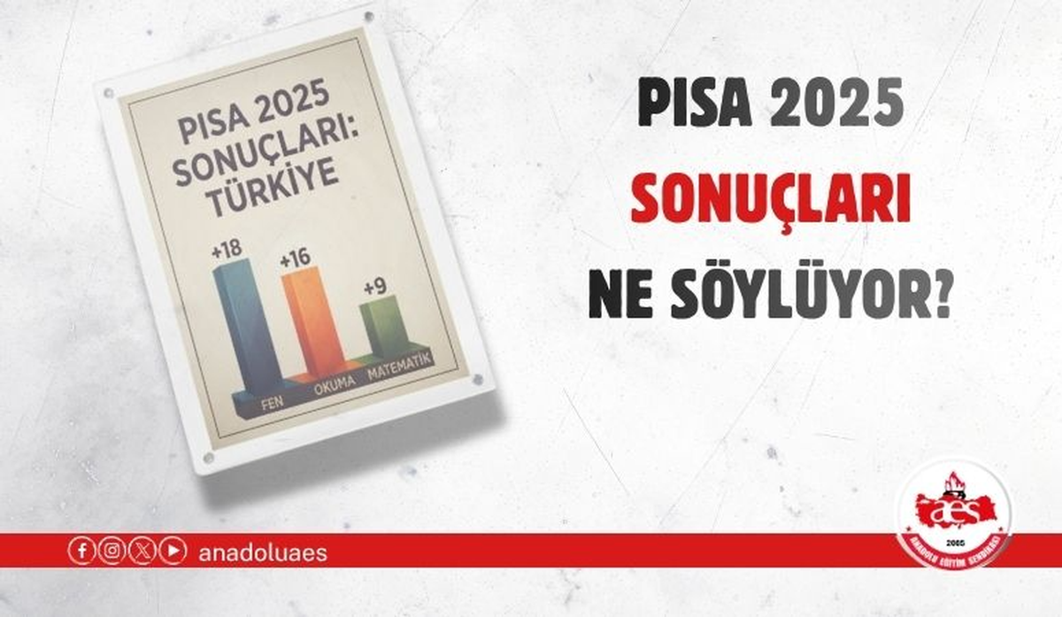 Anadolu Eğitim Sen'den PISA 2025 değerlendirmesi: 'Gerçek başarı ülkenin her bir çocuğunu nitelikli eğitimle hayata hazırlayabilmektir'