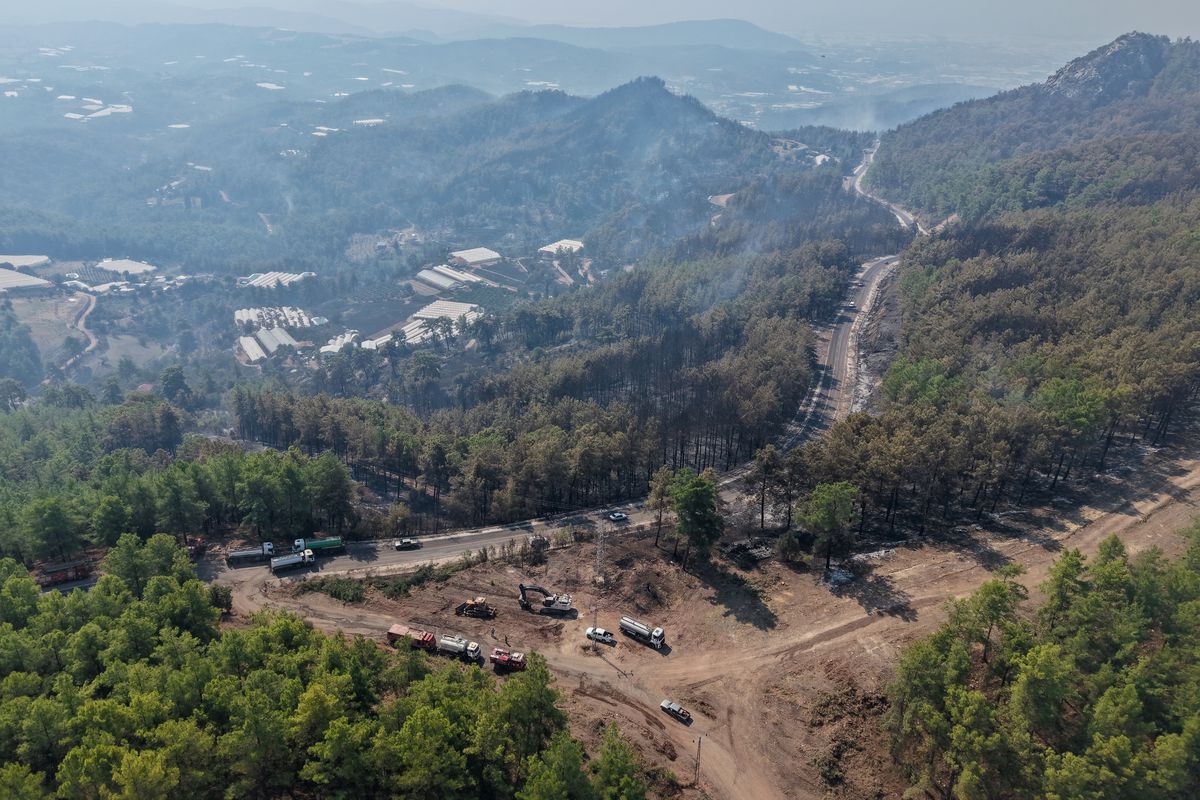 Antalya Kumluca'daki orman yangın tamamen kontrol altında