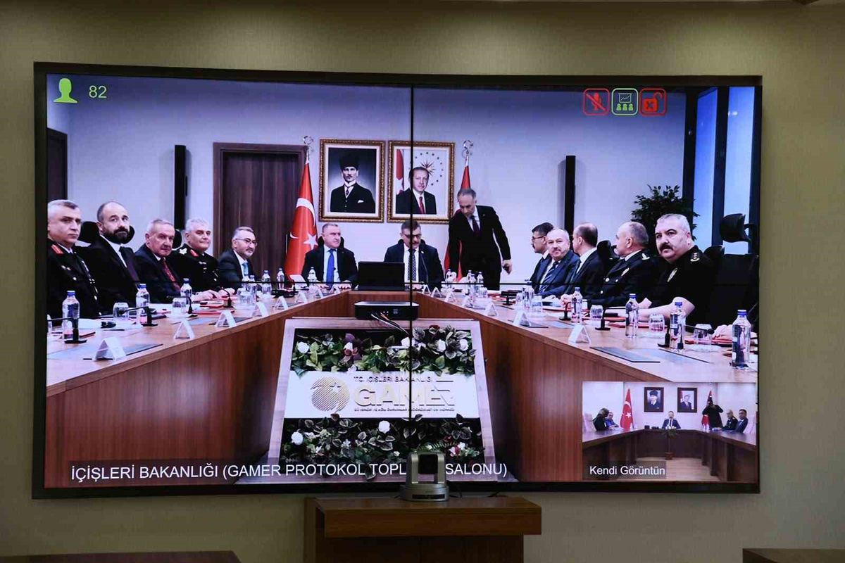 Ardahan Valisi Yamlı, Yurt Güvenliği VKS Toplantısı’na katıldı