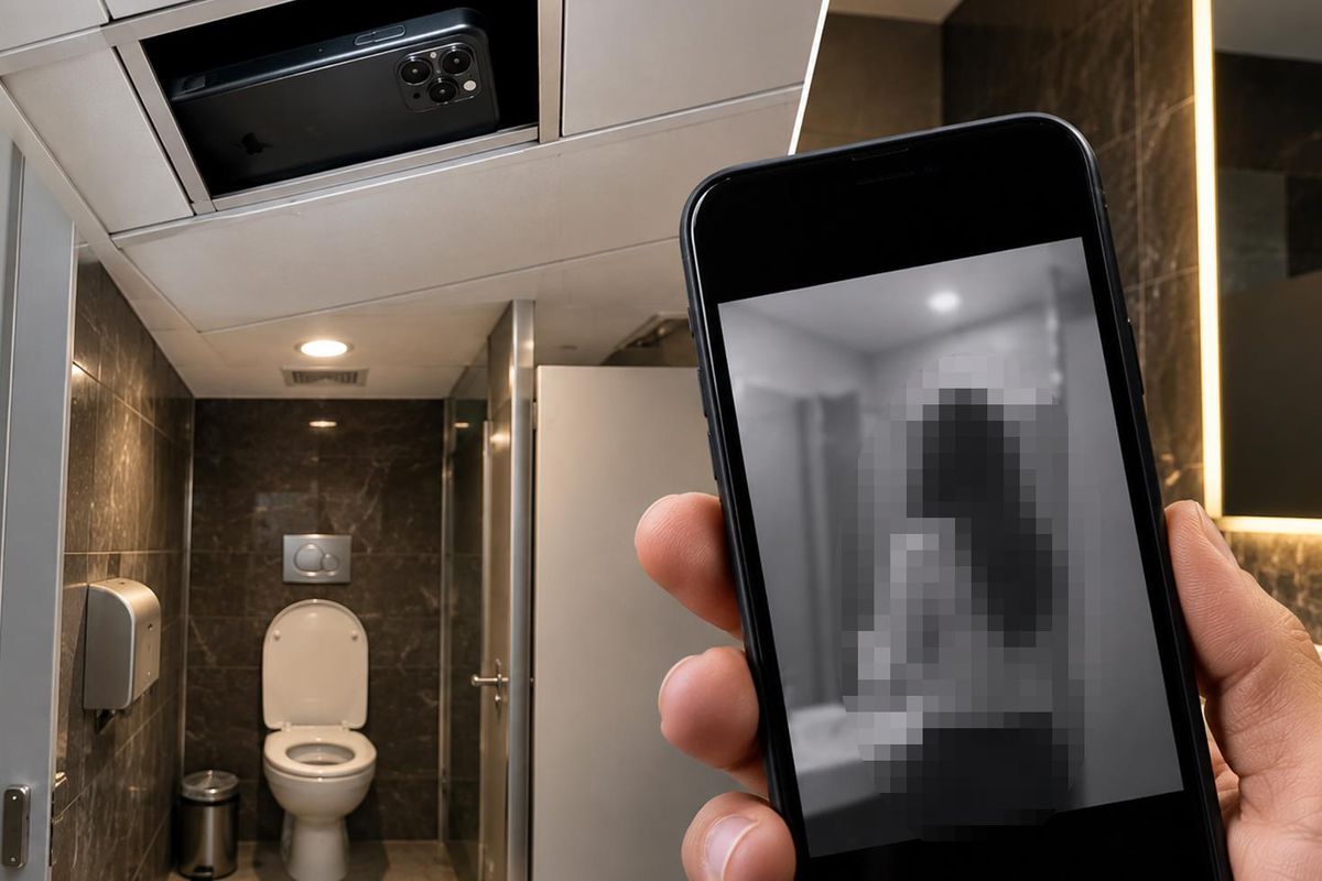 Kafede mide bulandıran olay! Tuvalete gizlenen telefon kayıt halindeyken bulundu