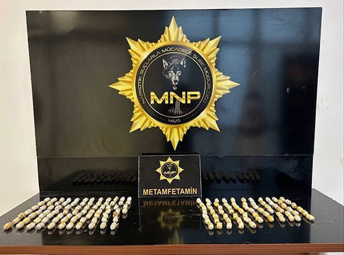 Muş’ta 1 kilo 146 gram metamfetamin ele geçirildi