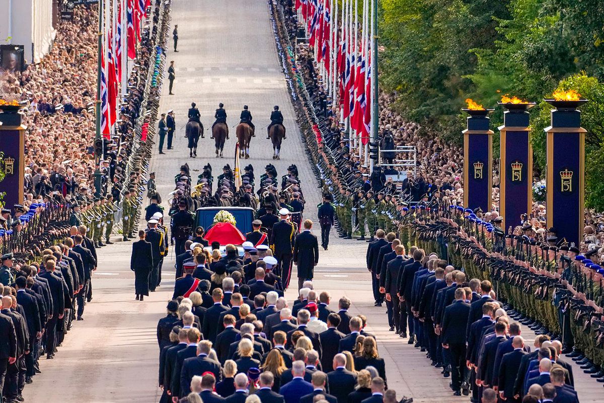 Norveç Kralı 5. Harald için Oslo'da cenaze töreni düzenlendi