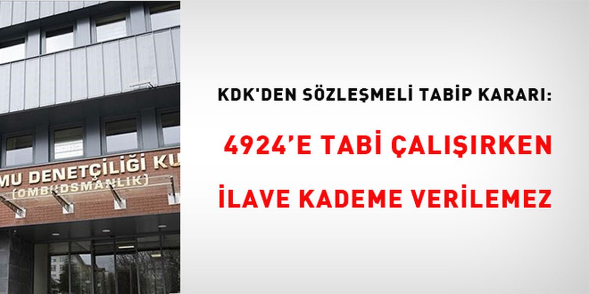 Ombudsmanlık: 4924 Sayılı Kanun’daki Sözleşmeli Personel Kademe İlerlemesinden Yararlanamaz
