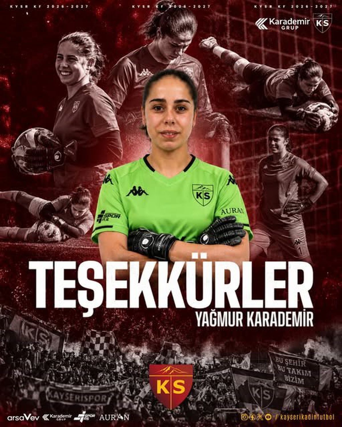 Kayseri Kadın Futbol Kulübü’nde Yağmur Karademir ile yollar ayrıldı