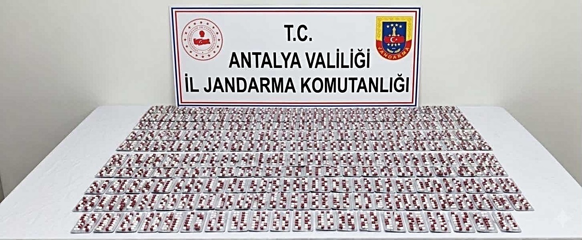 Manavgat’ta 3 bin sentetik hap ele geçirildi