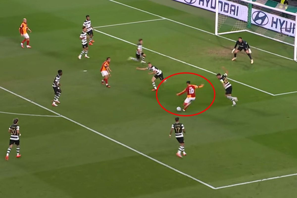 Sporting maçının kırılma anı! Sane kaçırdı, Galatasaray taraftarı patladı