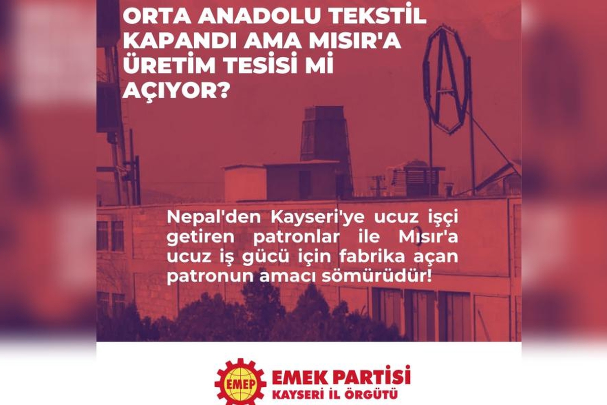 Kayseri'de 73 Yıllık Tekstil Fabrikası Kapandı: 1500 İşçi İşsiz Kaldı