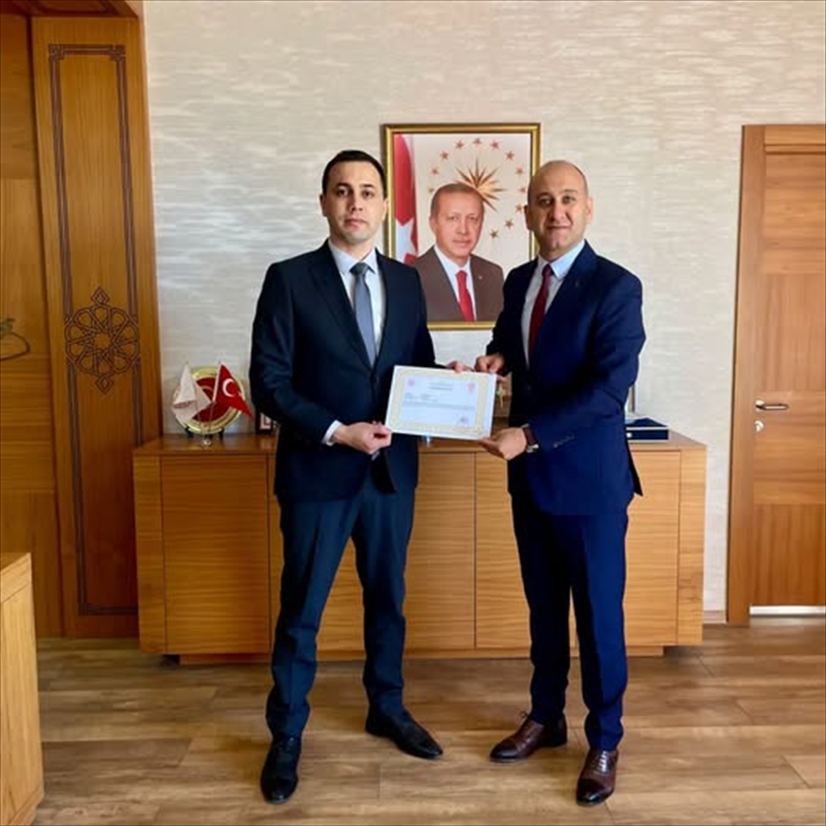 Ulaş’tan Ankara’ya tayini çıkan İlçe Emniyet Amiri Ayan’dan Kaymakam Avcı’ya veda ziyareti