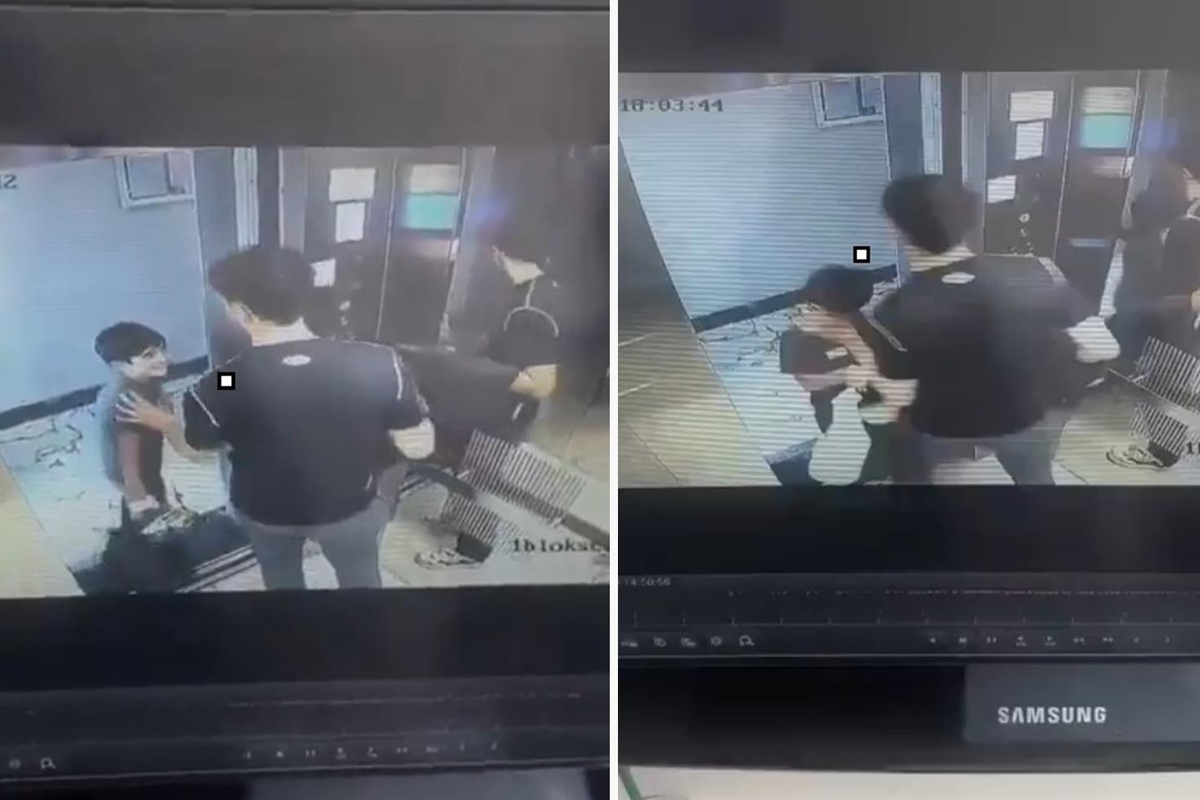 Asansörde otizmli çocuğa vicdansız saldırı
