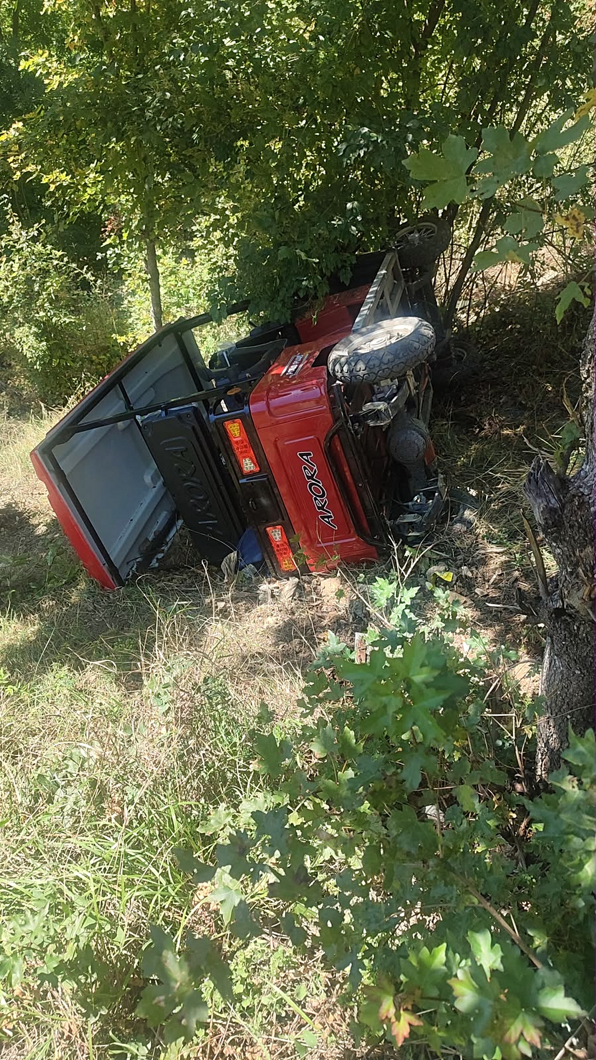 Elektrikli araç devrildi, sürücü öldü