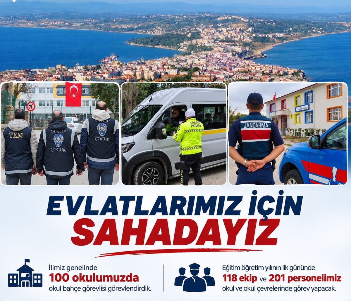 Sinop’ta yeni eğitim-öğretim yılı öncesi güvenlik tedbirleri artırıldı