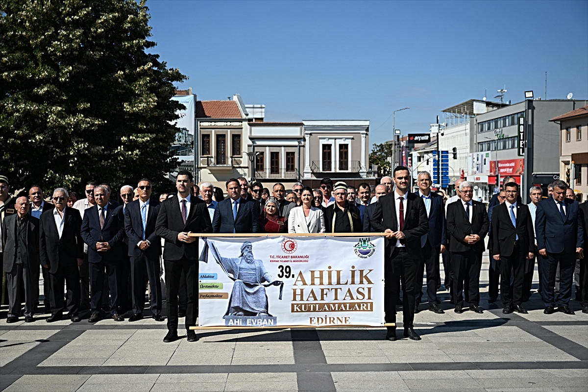 Edirne'de 39. Ahilik Haftası törenle kutlandı