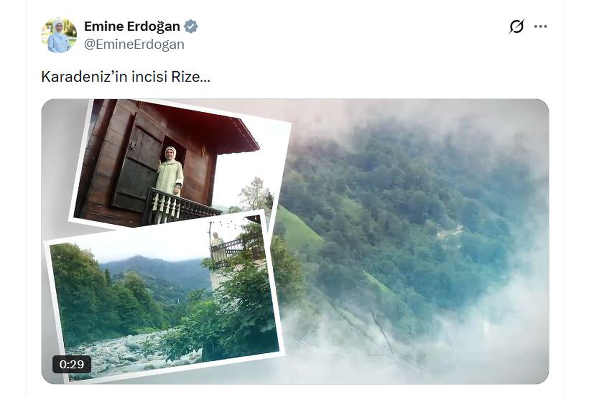 Emine Erdoğan'dan Rize'deki ziyaretlerine ilişkin paylaşım