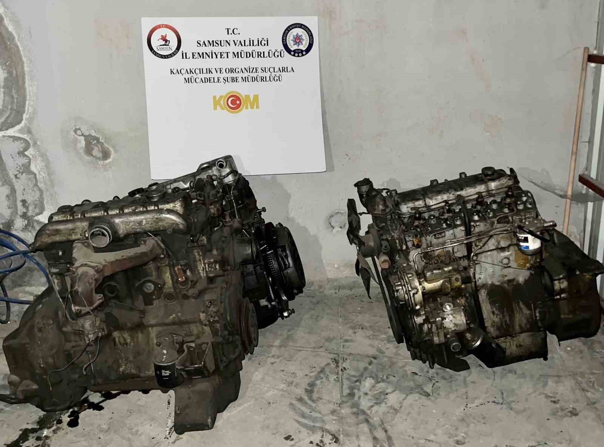 Samsun’da 3 gümrük kaçağı otomobil motoru ele geçirildi
