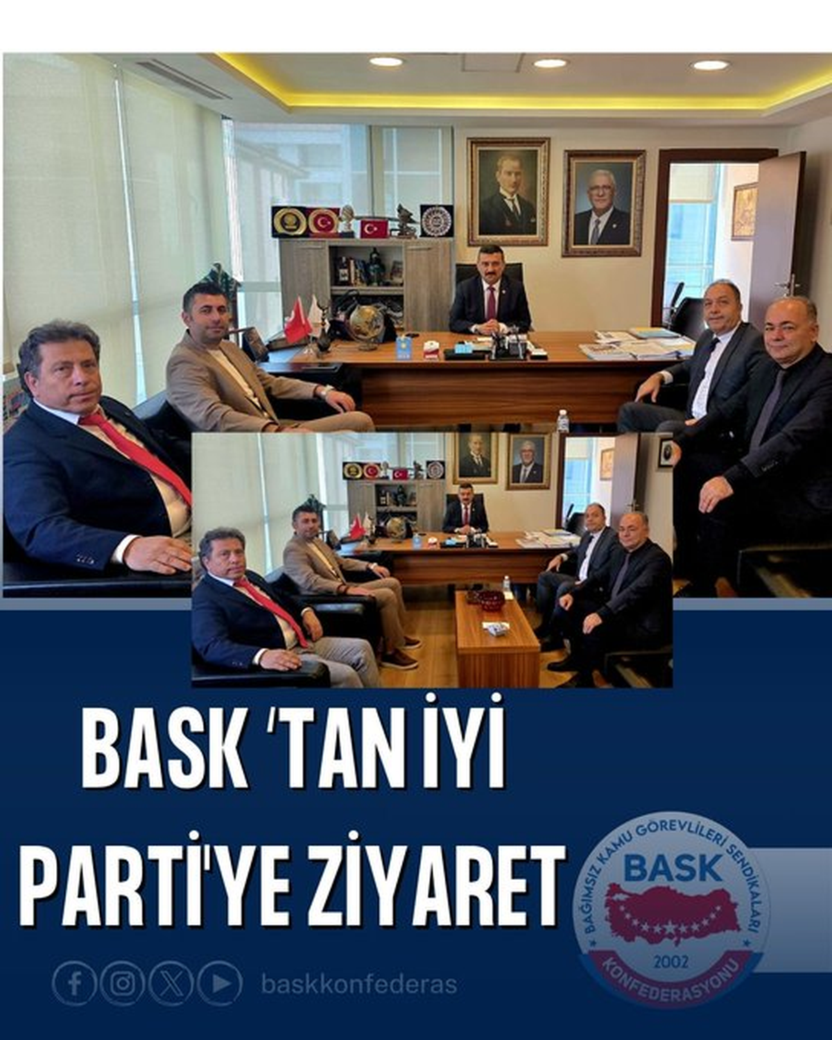 Bağımsız Kamu Görevlileri Sendikaları Konfederasyonu'ndan İYİ Parti'ye ziyaret