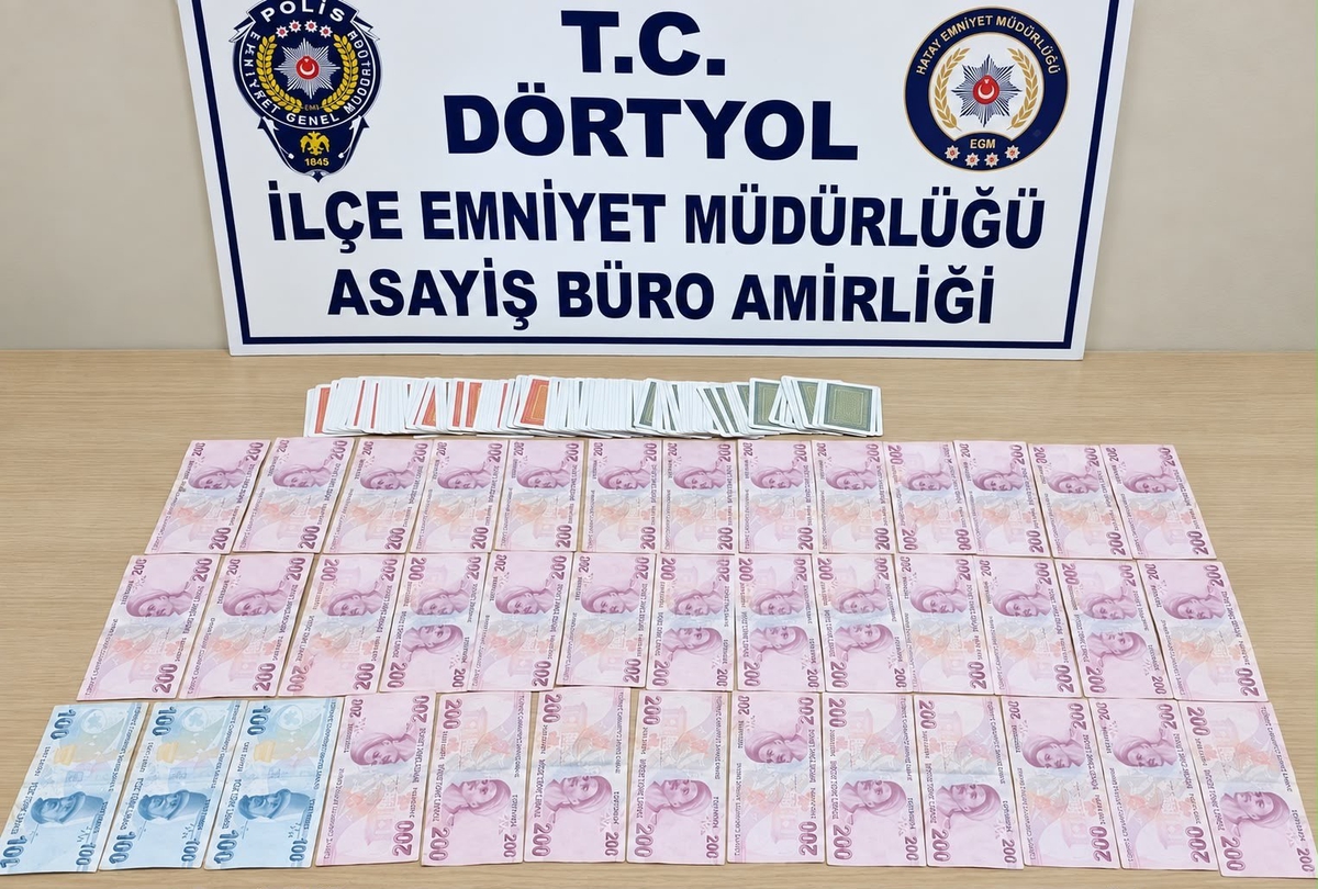 Dörtyol’da iş yerinde kumar oynayan 5 kişiye 58 bin 20 TL ceza