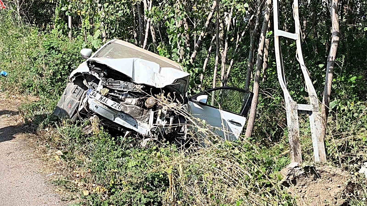 Tokat’ta otomobil elektrik direğine çarptı: 1 ölü, 1 yaralı