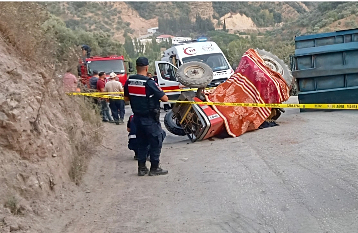 Aydın’da traktör devrildi; 1 ölü, 1 yaralı