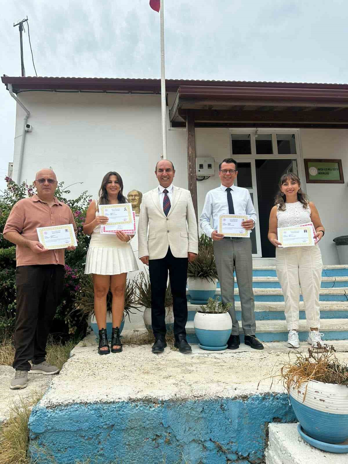 Datça’da eğitim projelerine katkı sağlayan personele teşekkür