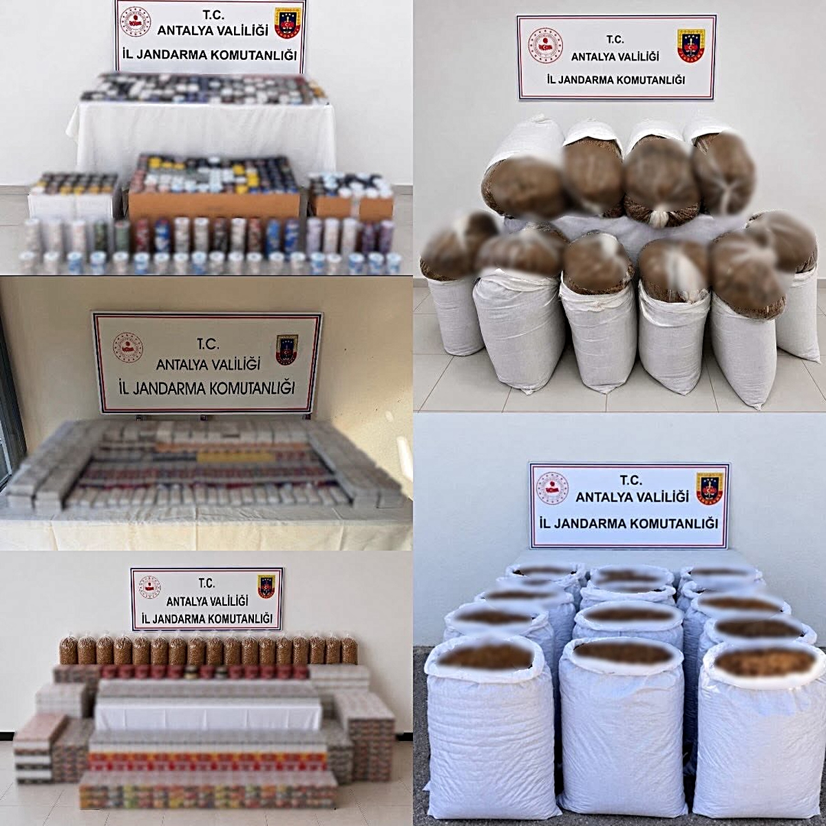 Antalya’da 1 ton 150 kilogram kıyılmış tütün ele geçirildi