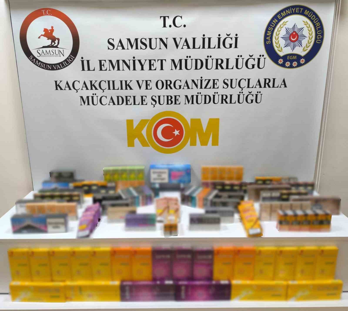 Bafra’da 500 paket kaçak sigara ele geçirildi
