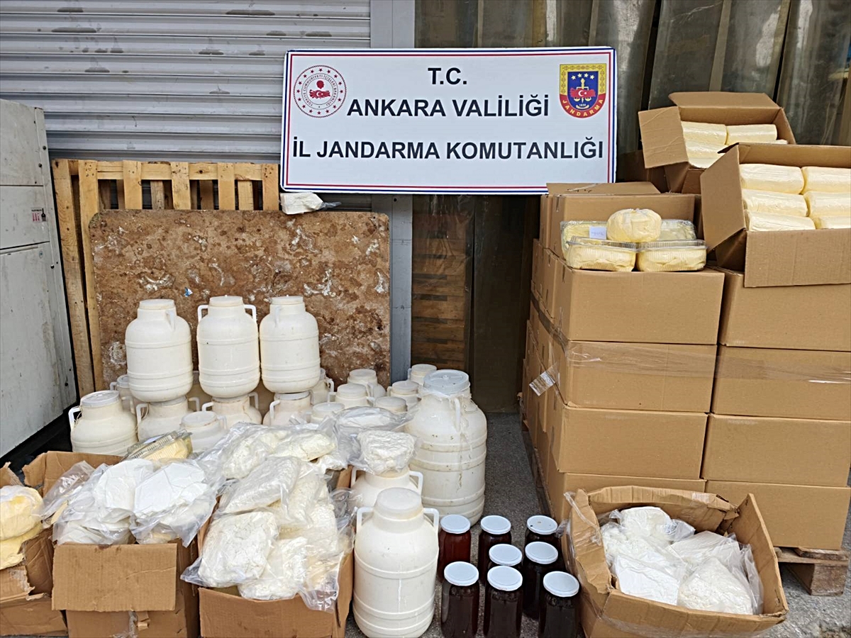 Başkentte halk sağlığını tehlikeye atan 838 kilogram süt ve süt ürünü ele geçirildi