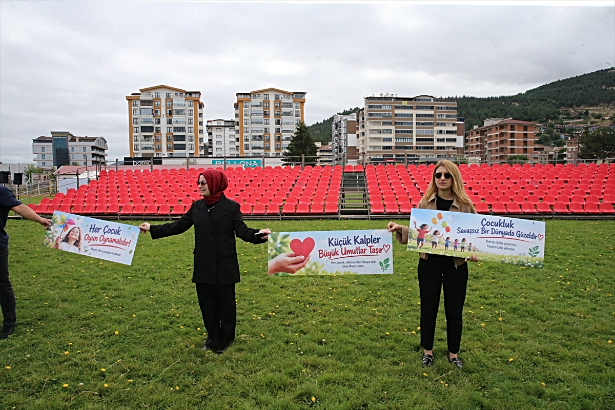 Tokat'ta uçurtmalar Gazzeli çocuklar için gökyüzüne bırakıldı