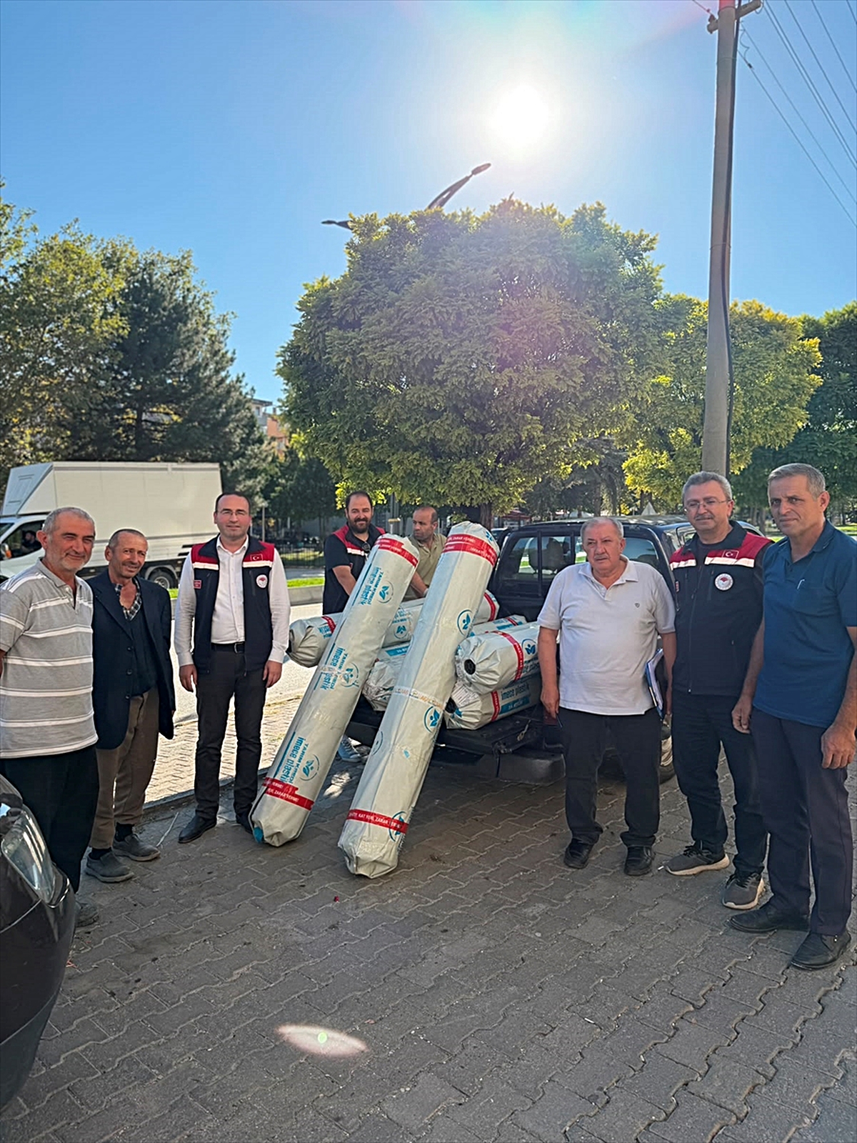 Tosya'da üreticilere marul fidesi ve sera örtüsü desteği